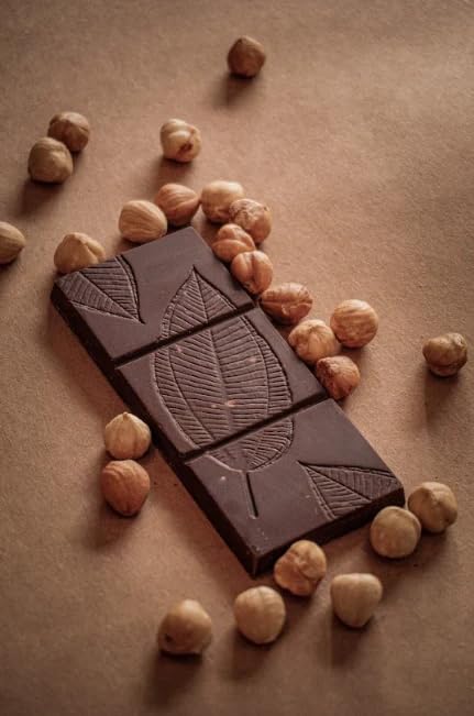 Image 5 of KOKOMAE 60% Dark Chocolate With Hazelnut Bean-to-Bar Pack of 2, 50g Each