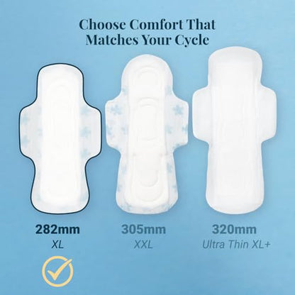 Image 9 of Niine Naturally Soft XL Sanitary Pads for Women | 282mm Long | Cottony Soft Top Cover | Anti Leak Lock Channel| 2X Absorbent| for Heavy Flow| 36 Pads