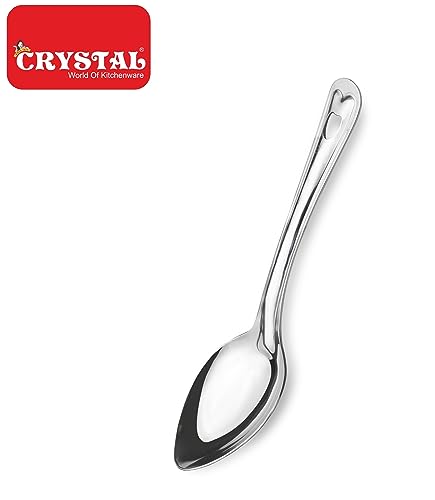 Image 3 of Crystal Basting Stainless Steel Serving Spoon, Silver