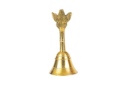 Image 3 of Spillbox Traditional Brass Pooja Bell/Ghanti For Pooja - 5" Inch Garuda