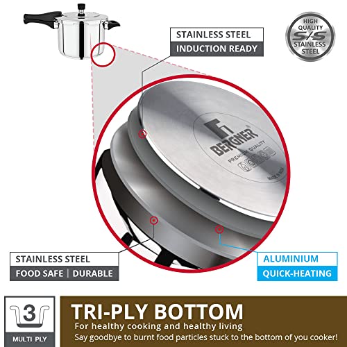 Image 7 of Bergner Pura Stainless Steel Pressure Cooker