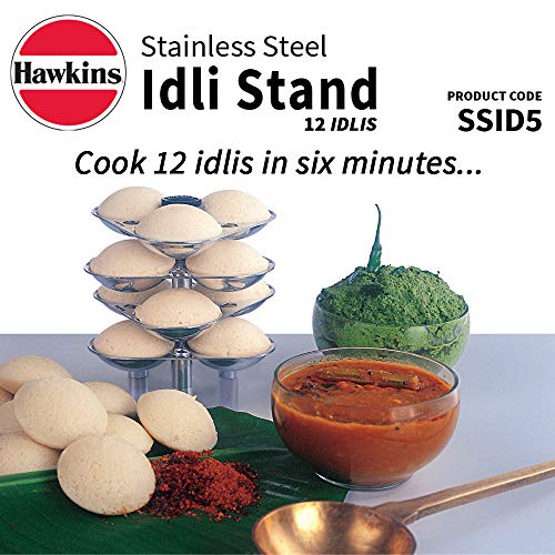 Image 3 of Hawkins Stainless Steel Idli Stand - 12 Idlis, (For 5 Litre and bigger Pressure Cooker), Silver (SSID5)