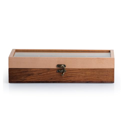 Image 4 of ExclusiveLane Twin Tones Wooden Spice Box for Kitchen with Spoon (9 Fixed Partitions, Beech Wood, 130 & 80 Gm)