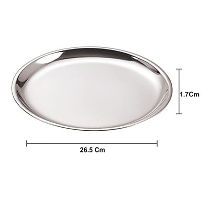 Image 3 of neelam SNCT011P Stainless Steel Plate China 25.5 cm Set of 4