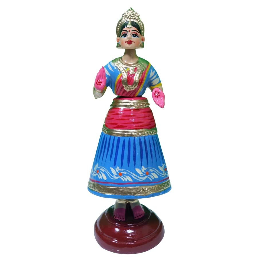 Image 1 of Blue for the product Kondapalli Handmade Dancing Doll | Size 12.9 Inch