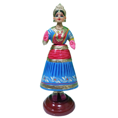 Image 1 of Blue for the product Kondapalli Handmade Dancing Doll | Size 12.9 Inch