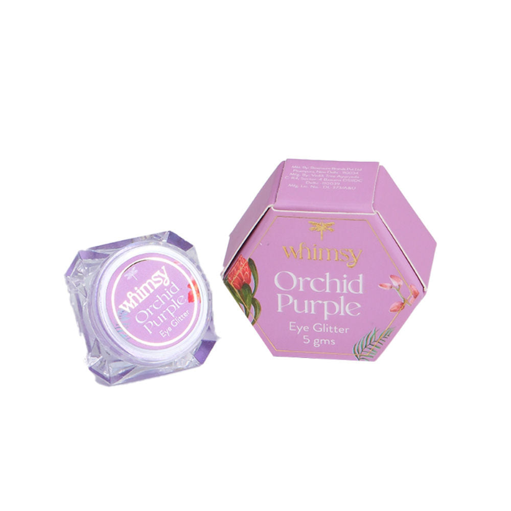 Image 1 of 5 gm / Pack of 1 for the product Whimsy Beauty Safe & Organic Eye Glitters For Teen And Preteen Girls (Purple)