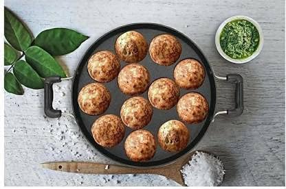 Image 7 of Generic Non-Stick Appam Pan with Stainless Steel Lid, 12 Cavity