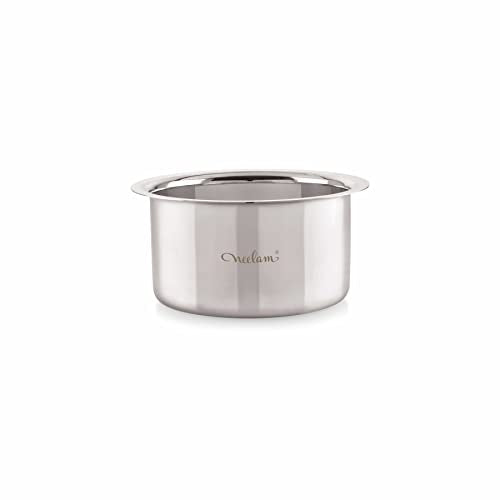 Image 1 of Default Title for the product neelam Stainless Steel Flat Bottom Tope 1950 ml