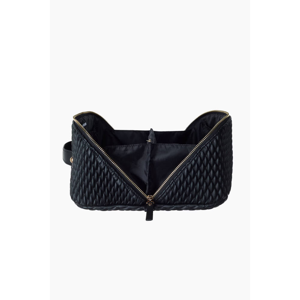 Image 3 of H&M Quilted Boxy Wash Bag - Black