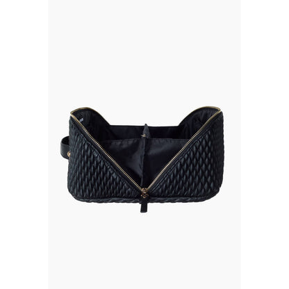 Image 3 of H&M Quilted Boxy Wash Bag - Black