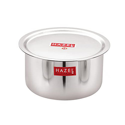 Image 6 of 3 Litres for the product HAZEL Stainless Steel Tope Patila with Lid Round Bottom Boiling Vessels Bhagona Dekchi