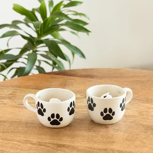 Image 2 of ExclusiveLane Furry Friend Surprise 3D Animal Ceramic Coffee Mugs Set of 2 210 ml