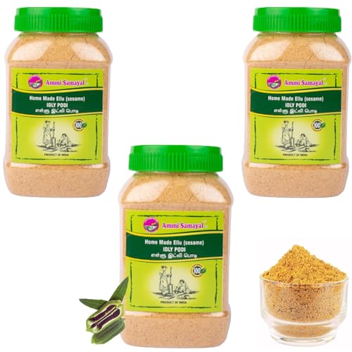 Image 1 of Pack of 1 for the product Ammi Samayal Homemade Sesame (Ellu) Idli Podi Powder 200g Pack of 3