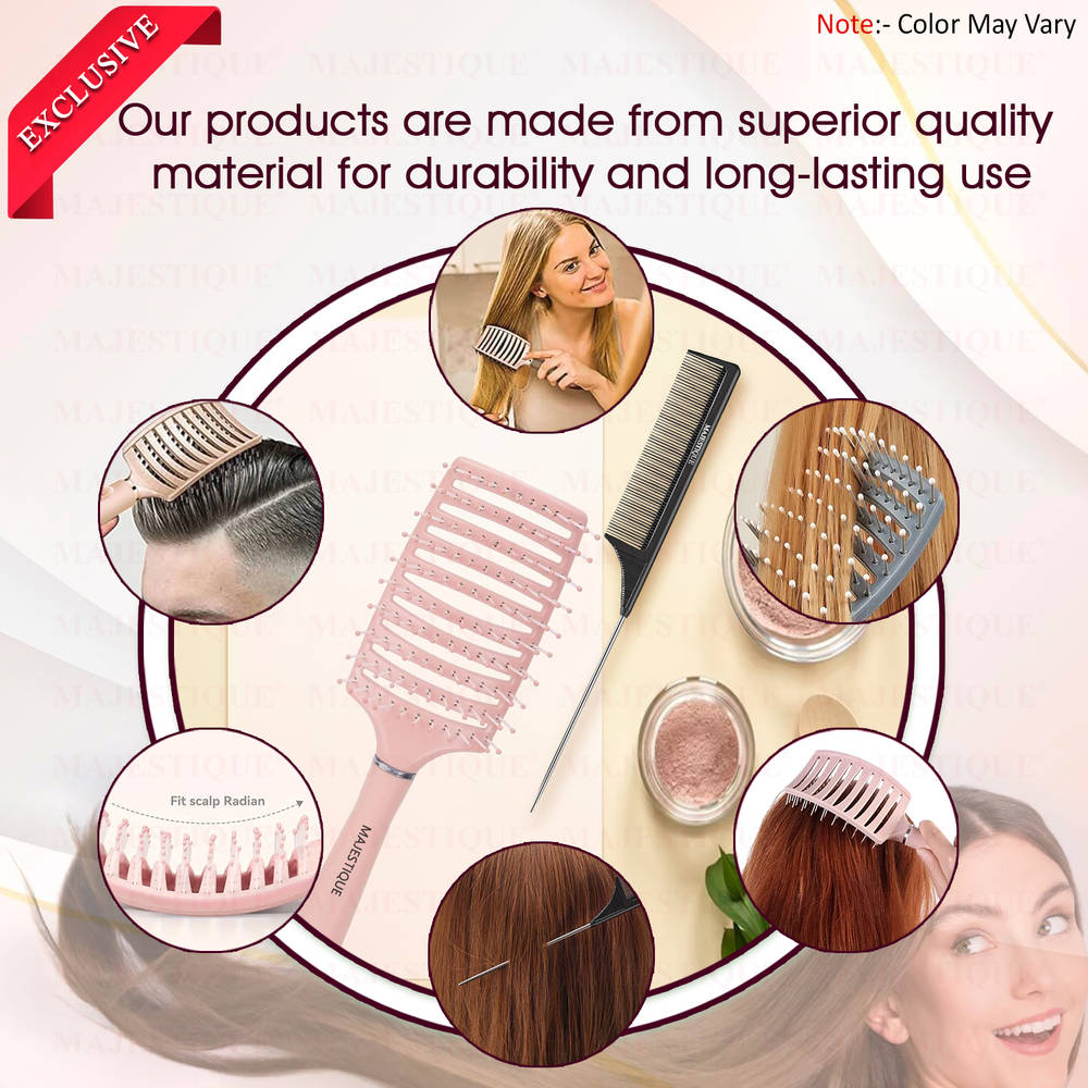 Image 7 of Majestique Curved Vent Hair Brush