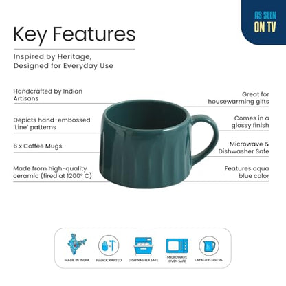 Image 7 of ExclusiveLane Aqua Ceramic Coffee Mugs