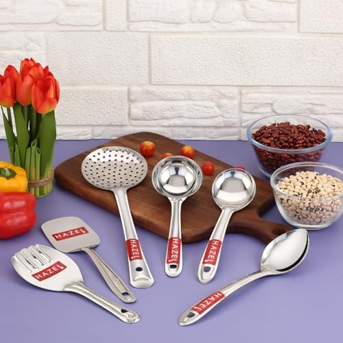 Image 2 of HAZEL Stainless Steel Kitchen Tools Set of 6, 34.3 cm Long