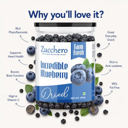 Image 6 of Zucchero Dried Blueberry, Jumbo whole, 400 grams