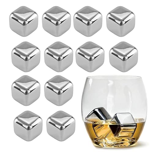Image 1 of Default Title for the product HAZEL Stainless Steel Ice Cubes Set of 12