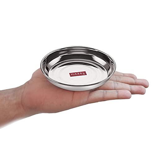 Image 7 of HAZEL Stainless Steel Breakfast Plate Set 150 ML Set of 3
