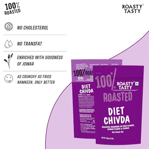 Image 3 of Roasty Tasty Diet Chivda 100g x 4 Packs
