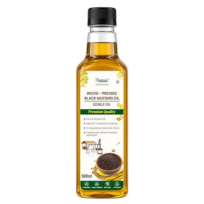 Image 1 of 500 ml / Pack of 1 for the product Ramnoor Pure Organic Wood Pressed Black Mustard Oil