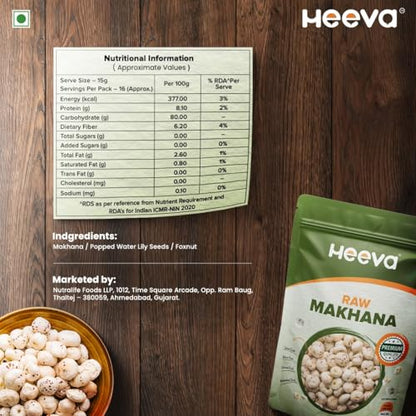 Image 3 of Heeva Raw Makhana Foxnuts Lotus Puffs 250g