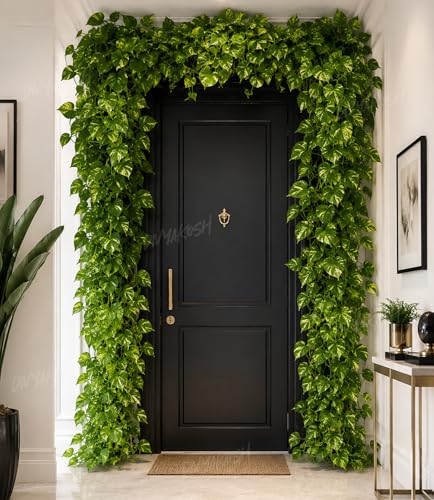 Image 5 of Divyakosh Artificial Hanging Money Plant Creepers for Home Decor, 8 Silk Vines 6 FT, 240 Leaves, Hanging Plant, Decorative Leaves, Money Plant Artificial for Wall Door Balcony