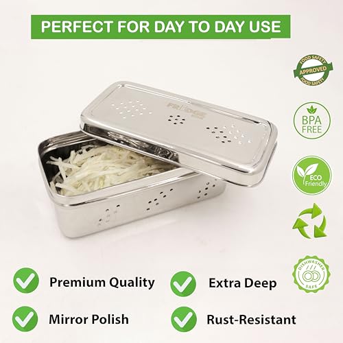 Image 7 of Spillbox Stainless Steel Fridge Box with Holes 18.5cm x 8.5cm