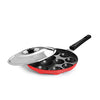 Image 1 of Default Title for the product Xtend Royal Single Handle 12 Cavity Appam Patra Paddu Paniyarakkal Maker Chatty Paniyaram Pan Ponganal Baati Litti Baking Pot with Steel Lid (Aluminium, Non-Stick)