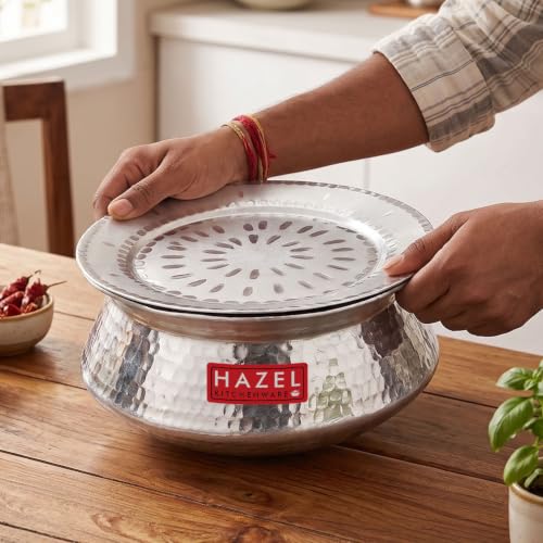 Image 1 of 1 / 6.3 Litres for the product HAZEL Biryani Pot Aluminium Handi Set