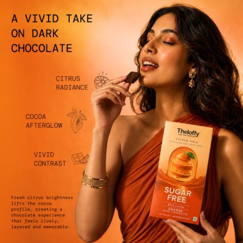 Image 5 of THELOFFY Sugar Free Orange Dark Chocolate 55% Cocoa 100 g