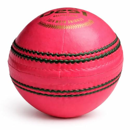Image 3 of KHELSPACE KS-20 Pink Leather Cricket Ball - Hand-Stitched for Match Play and Training, Premium Durability