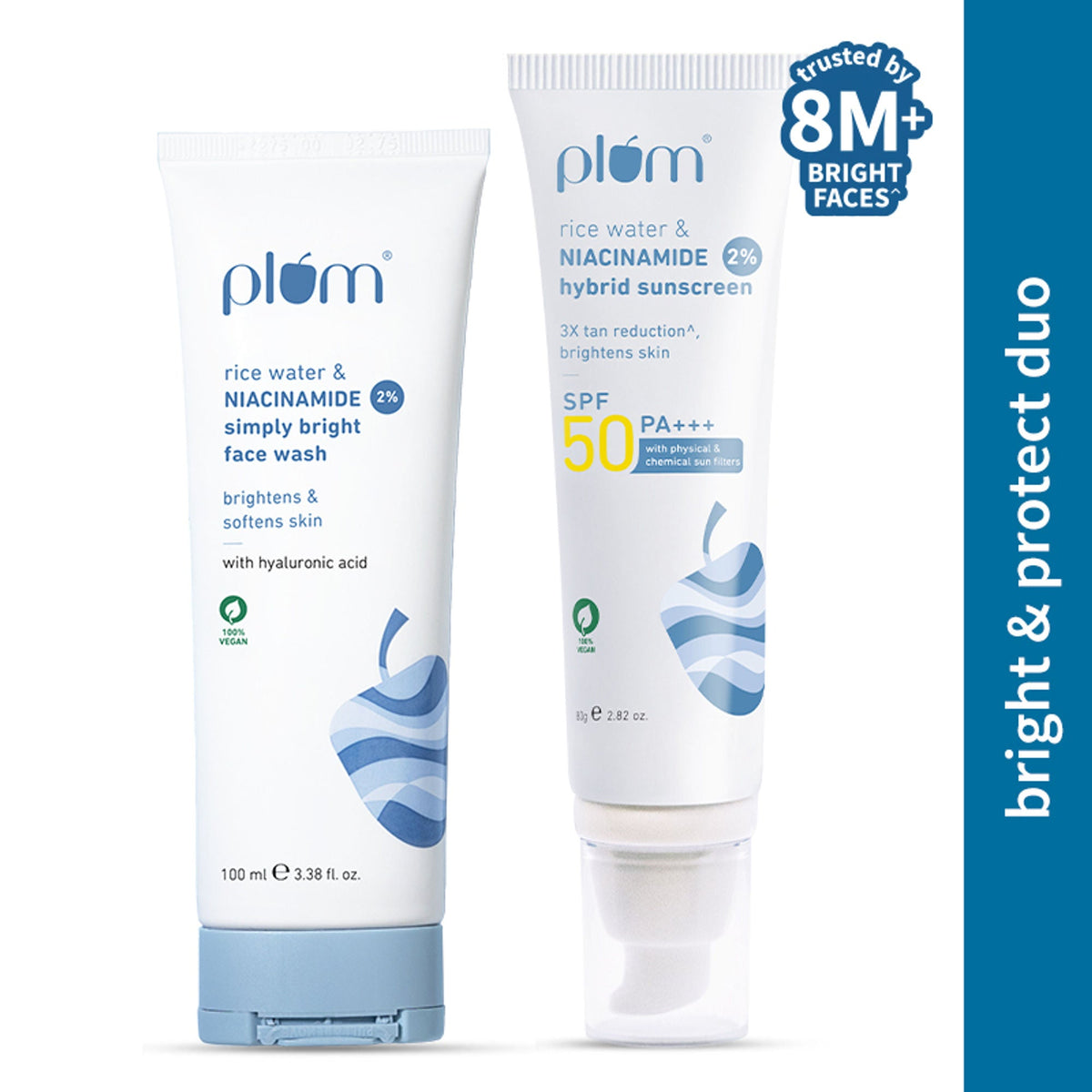 Image 1 of combo / Pack of 1 for the product Plum Bestselling Niacinamide Facewash & Sunscreen Combo With SPF 50 PA+++ For Oily Skin And Sun Care