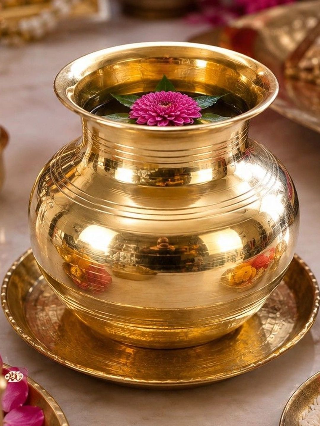Image 6 of HATEKHORI Brass Pooja Kalash