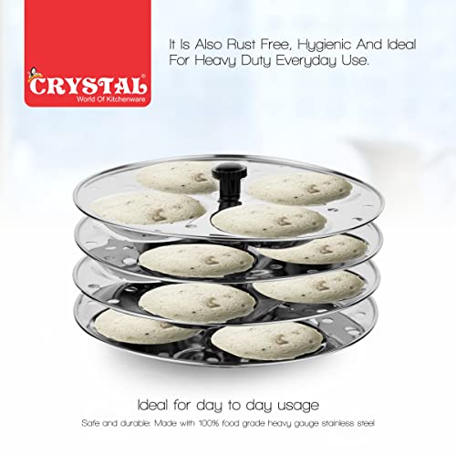 Image 5 of Crystal Stainless Steel Idli Plates (4X4)