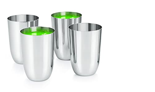 Image 2 of neelam Stainless Steel 7, 18 Gauge PRM New Juicy Glass, 300 ml, Set of 4