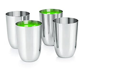Image 2 of neelam Stainless Steel 7, 18 Gauge PRM New Juicy Glass, 300 ml, Set of 4