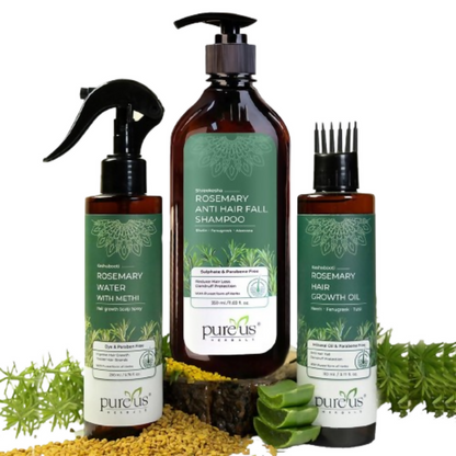 Image 1 of combo / Pack of 1 for the product Pureus Herbals Anti Hair Fall Combo Kit