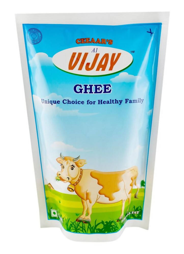Image 1 of 50 ml / Pack of 1 for the product Vijay Ghee Pouch | Fresh natutal Cow Ghee made by Bilona method (Curd Churned) | Healthy & Natural Ghee