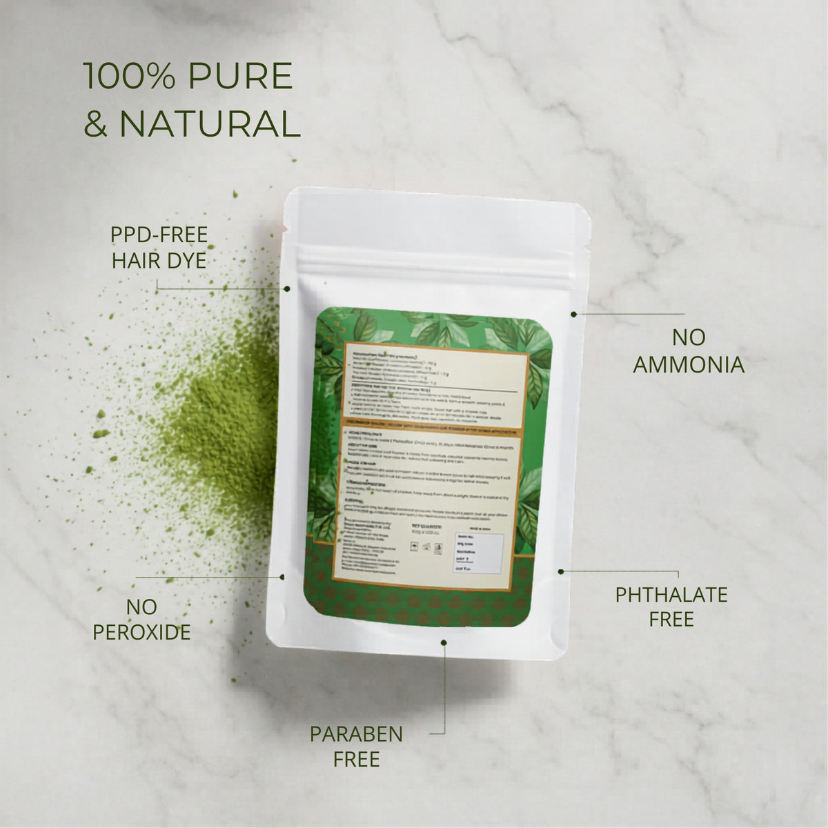 Image 4 of Velleja Herbal Henna Powder for Natural Hair Colour | Enriched with Amla, Bhringraj & Shikakai