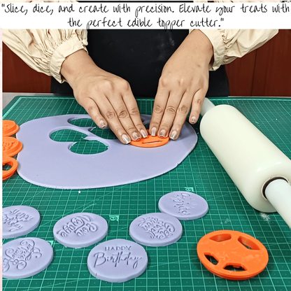 Image 3 of Confect Toppers Cutters | Congratulations Topper Cutter | Fondant Cutter | (Happy Birthday 02)