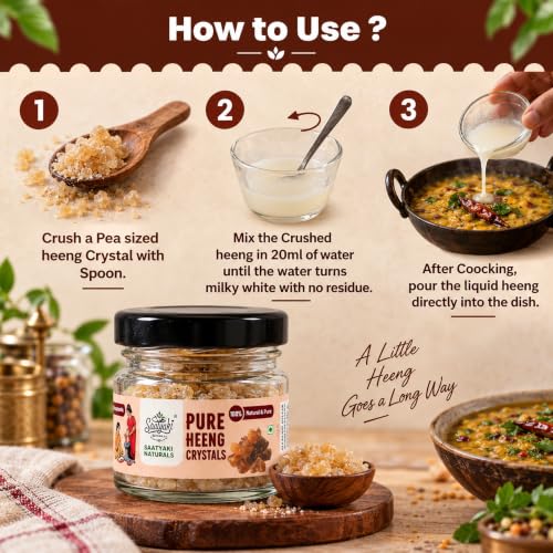 Image 6 of SAATYAKI NATURALS Pure Hing (Asafoetida) Crystals – 10gm
