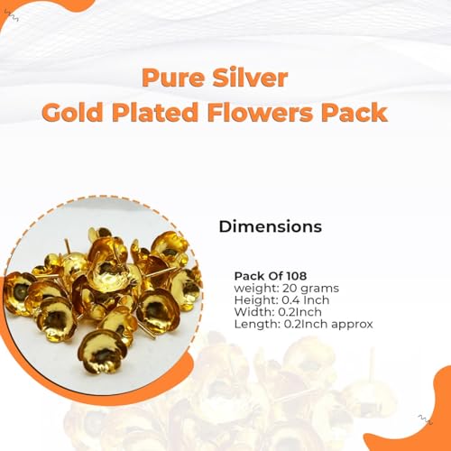 Image 5 of Dista Silvers Gold Plated Flowers Pack of 108 20g