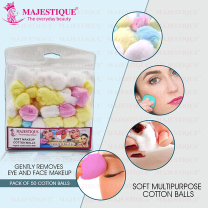 Image 2 of Majestique Natural Cotton Balls For Make-up (50 Pcs)