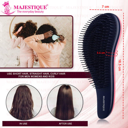 Image 2 of Majestique Wide Curve Detangling Hair Brush