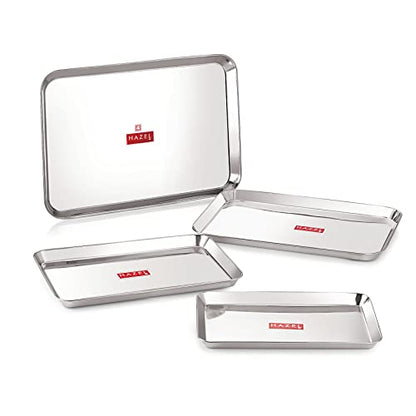 Image 21 of 4 / Small, Medium, Large & Extra Large for the product HAZEL Stainless Steel Serving Tray