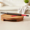 Image 1 of Default Title for the product HAZEL Sagwan Polpat Chakla Roti Chapati Maker 23 cm with Sheesham Roti Roller Belan Rolling Pin 35 cm