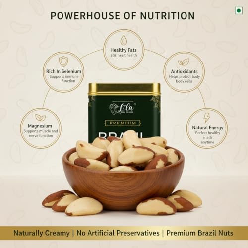 Image 5 of LILA DRY FRUITS Brazil Nuts 275 Grams Jumbo Size Natural Raw Unsalted
