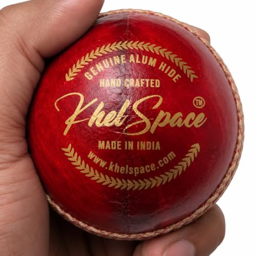 Image 5 of KHELSPACE KS-20 4 Piece Leather Cricket Ball Red Pack of 1 Cricket Ball